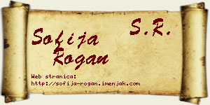 Sofija Rogan vizit kartica